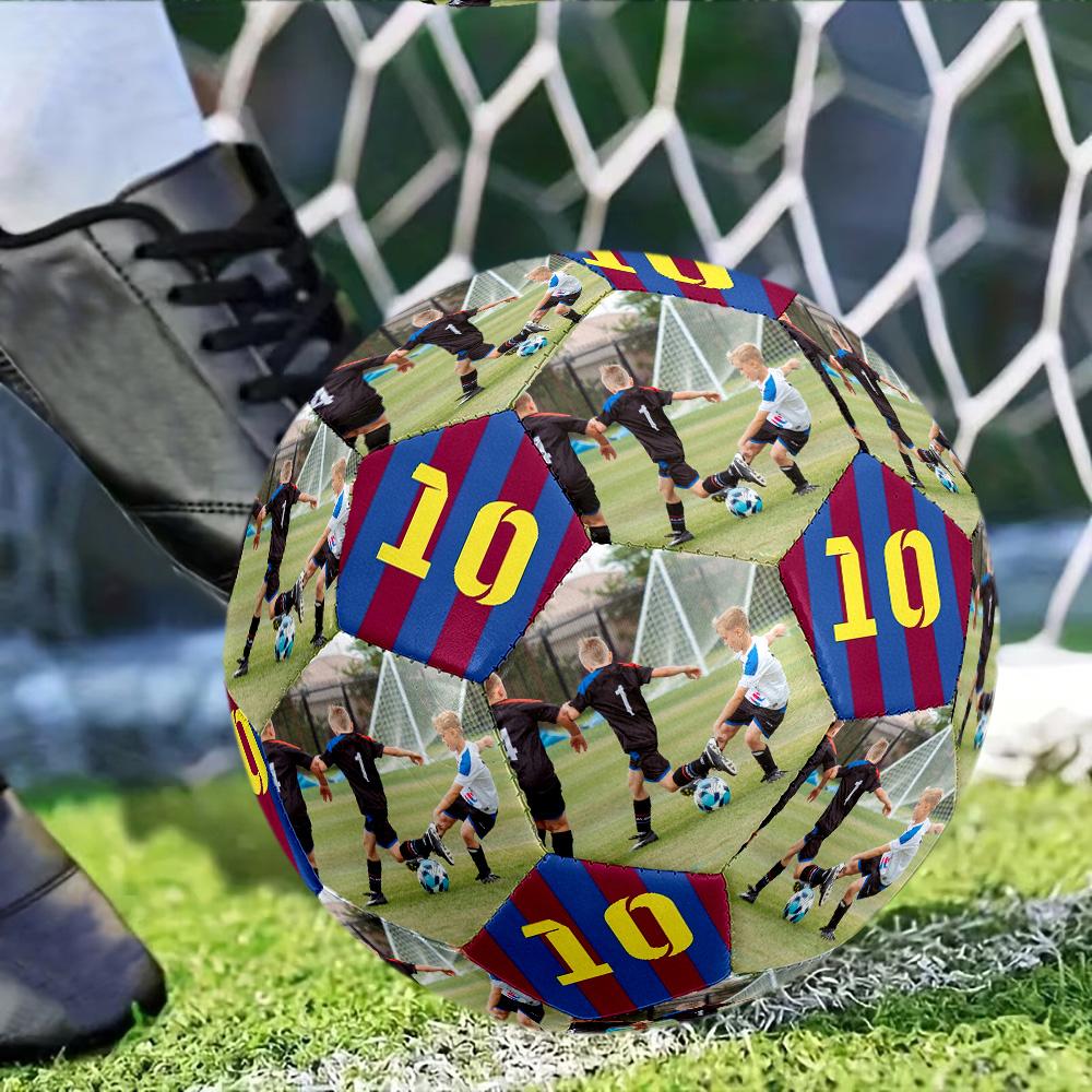 Soccer Match Progress Customize photos Size 5 Soccer Ball Machine Sewn Indoor/Outdoor Universal Football Personalized Printing soccer