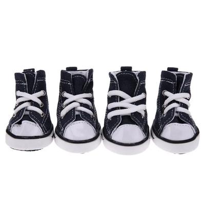Creative 4PCS/Set Pet Shoes with Adjustable Drawstring Canvas Puppy Pet Dogs Boots Cute Waterproof Pet Supplies Pets
