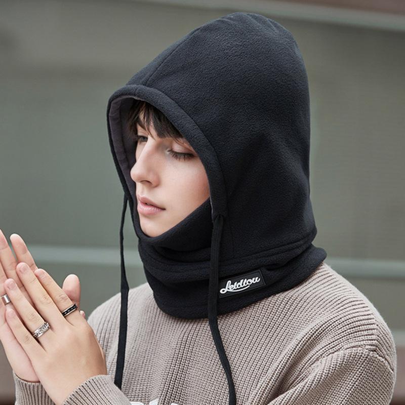 Outdoor Warm Hat Men's Winter Velvet Windproof Ear Mask Hat Scarf All In One Cycling Lei Feng Hat