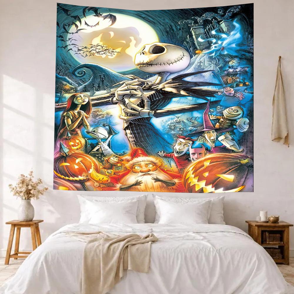 Christmas Nightmare Wall Decor Tapestry Art For Pet Memorial Birthdaywedding Party Backdrop Family Gift