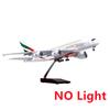 Airbus A380 UAE/Emirates Toy Plane Model 1/160 Scale 18 Inchs Large Model Airplane Toy Kits with Stand Airliner Model Plane