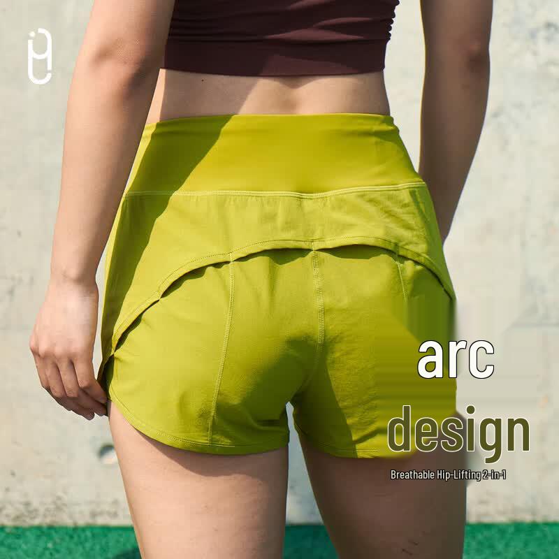 Women s Breathable Quick-Dry 2-in-1 Athletic Shorts M
