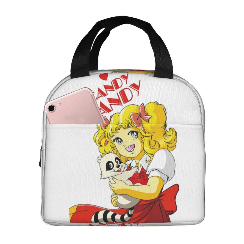 Candy Candy Cartoon Animated Insulated Lunch Bag for Women Office Cooler Thermal Food Box Tote Portable Lunch Boxes Container