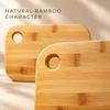 Cutting Board Set with 2 Smooth Sanded Boards, Rounded Corners, and Hanging Holes for Cutting Fruit, Vegetables, and Bread in the Kitchen