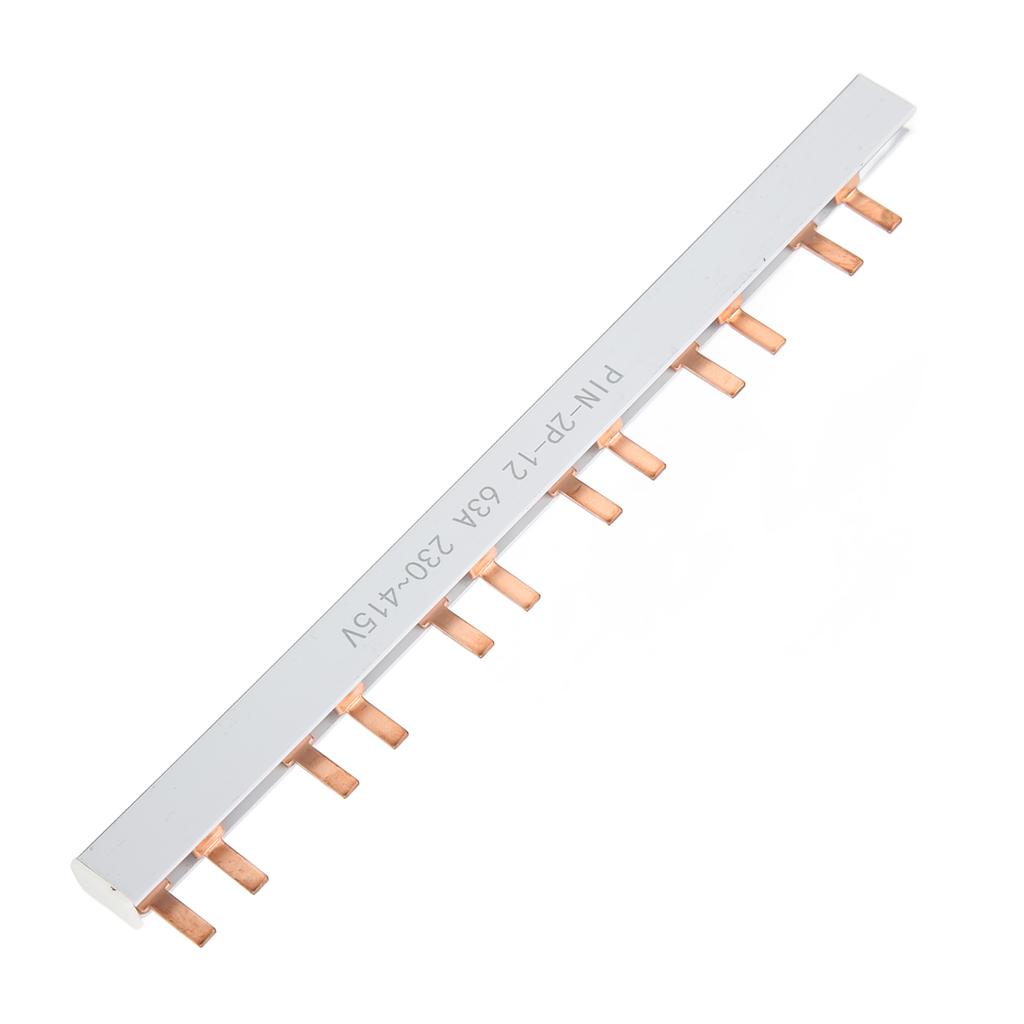 PIN TYPE Copper Busbar 2P 12 Way PVC Good Conductivity for Circuit Breaker Distribution Box
