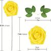 25pcs Artificial Roses With Stems, Ivory Foam Roses Lifelike Appearance, Suitable For Diy Wedding Bouquet, Bride Bouquet, Home Centerpiece