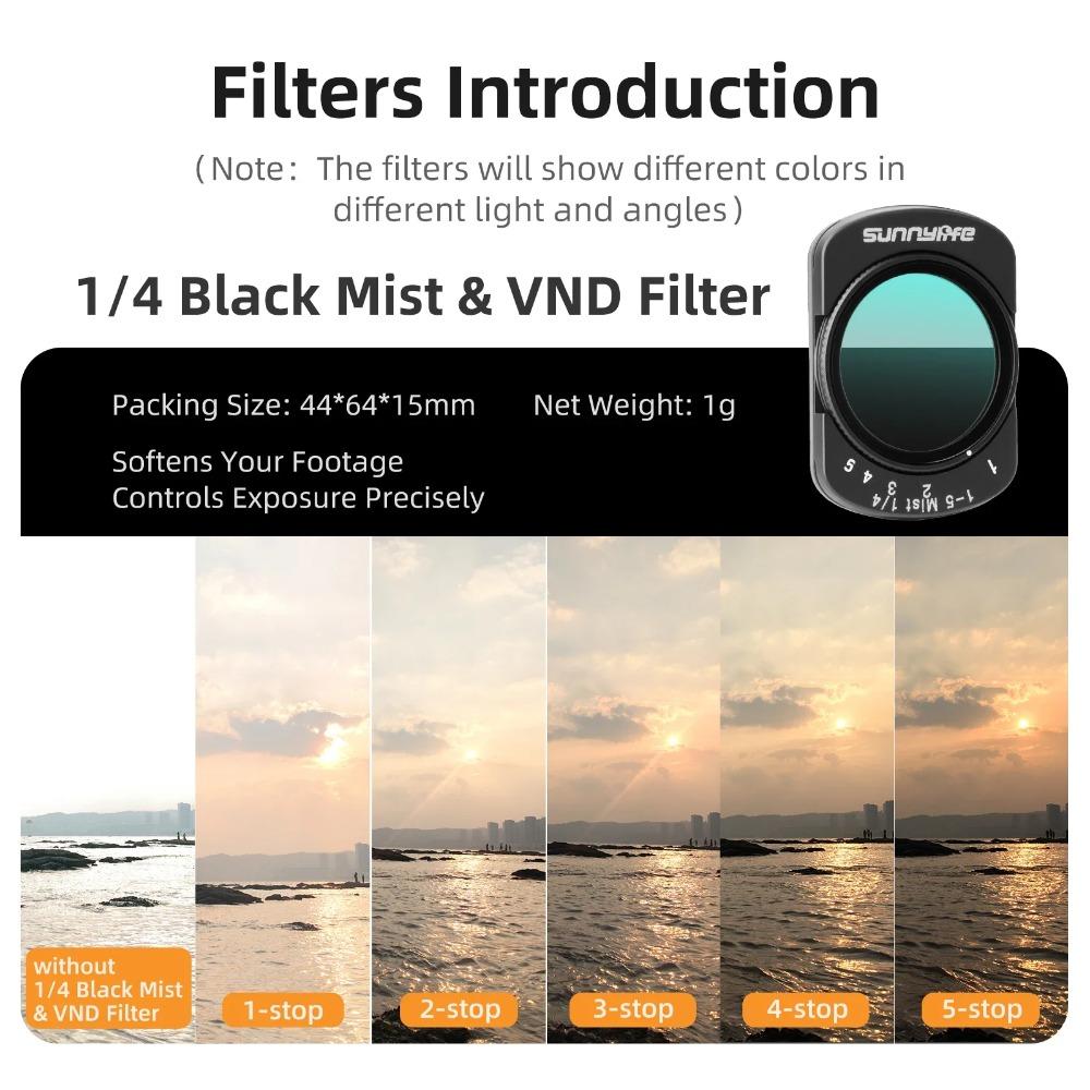 Magnetic Optical Glass Lens Filter Kit Wide Angle Macro VND Black Mist Camera Accessory For DJI Osmo Pocket 3 4 Handheld Gimbal Vlog Camera Parts