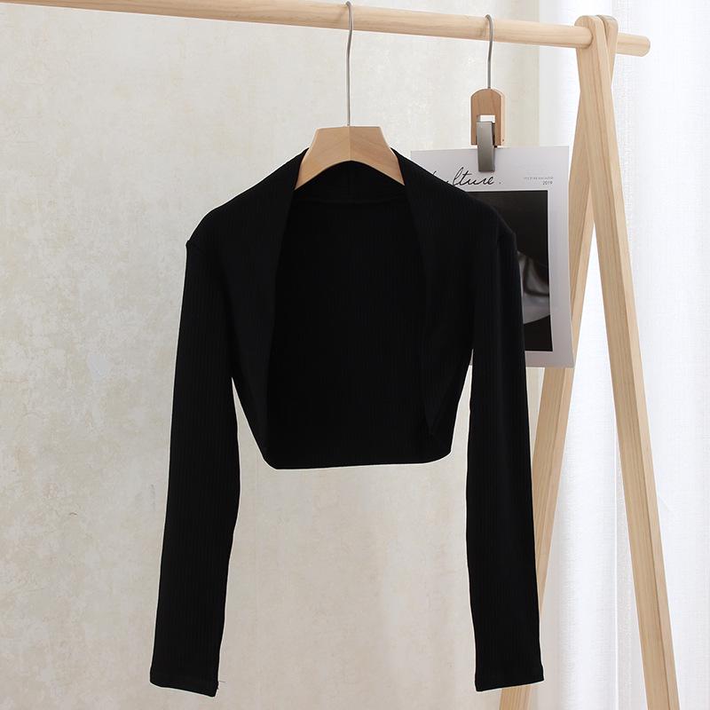 Women's Snowfall Style Cardigan: Lightweight Spring & Autumn Shawl, Cropped Air-Conditioned Jacket, Ballet Dance Camisole.