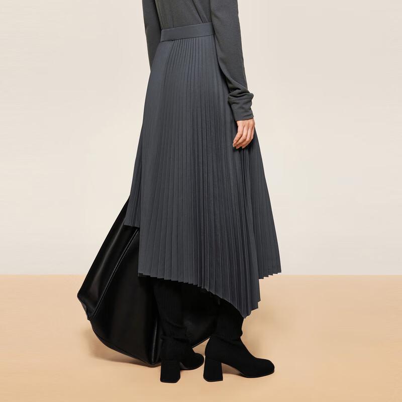 LESS 2024 Winter Slim Straight Mid-Length Skirt