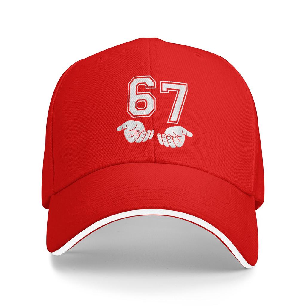 Six Seven 67 Minimal Number Design with Open Hands Casual Baseball Cap Kpop Rock Hip Hop Hats Summer Streetwear Baseball Caps