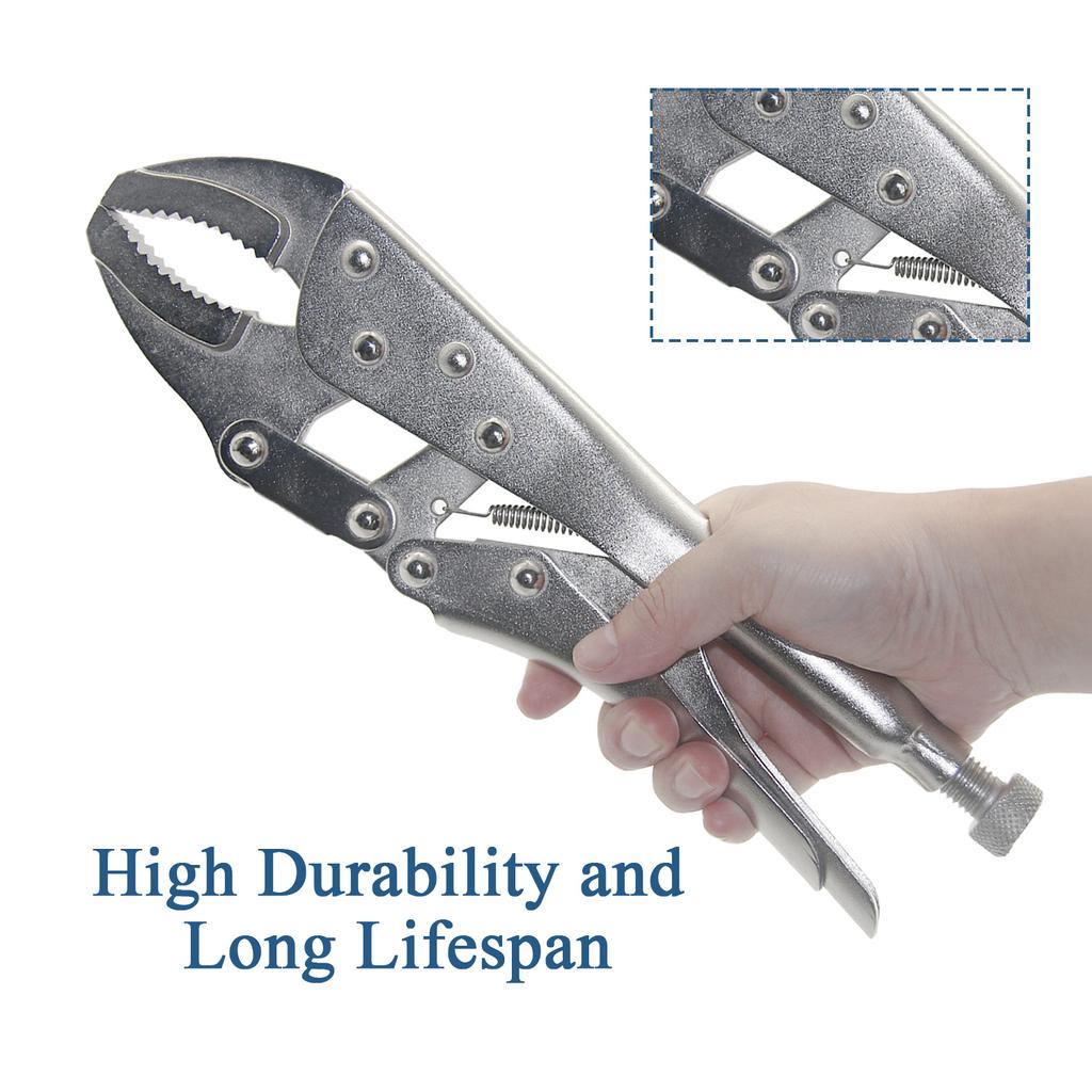 12 Inch Pro Large Opening Leverage Curved Locking Pliers Wide Mouth Pliers Heavy Industrial Grade