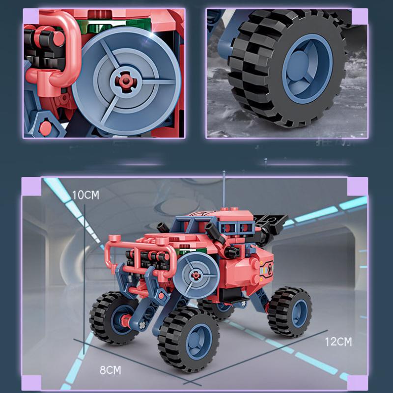 4 in 1 Verformung Zukunft Mecha Block DIY Mini Tank Star Fighter Bausteine Spielzeug für Jungen