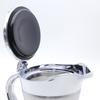 Stainless Steel Gravy Jug 450ML Sauce Dispenser Double Insulated Sauce Gravy Boat Vinaigrette Pot with Hinged Lid for Home