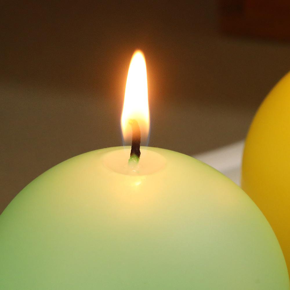 Creative Seven-color Spherical Candle Household Non-romantic Wedding Handmade Round Ball Small Candle Set Box