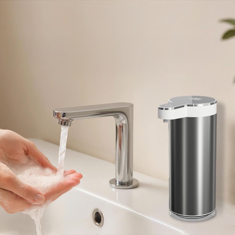 Touchless Automatic Soap Dispenser 4-Level Adjustable Rechargeable Sensor Pump Stainless Steel Bathroom Liquid Soap Dispenser
