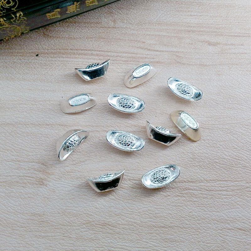 Silver Mini Alloy Ingot & Abacus Ornaments Photo Frame Accessories Temple Crafts