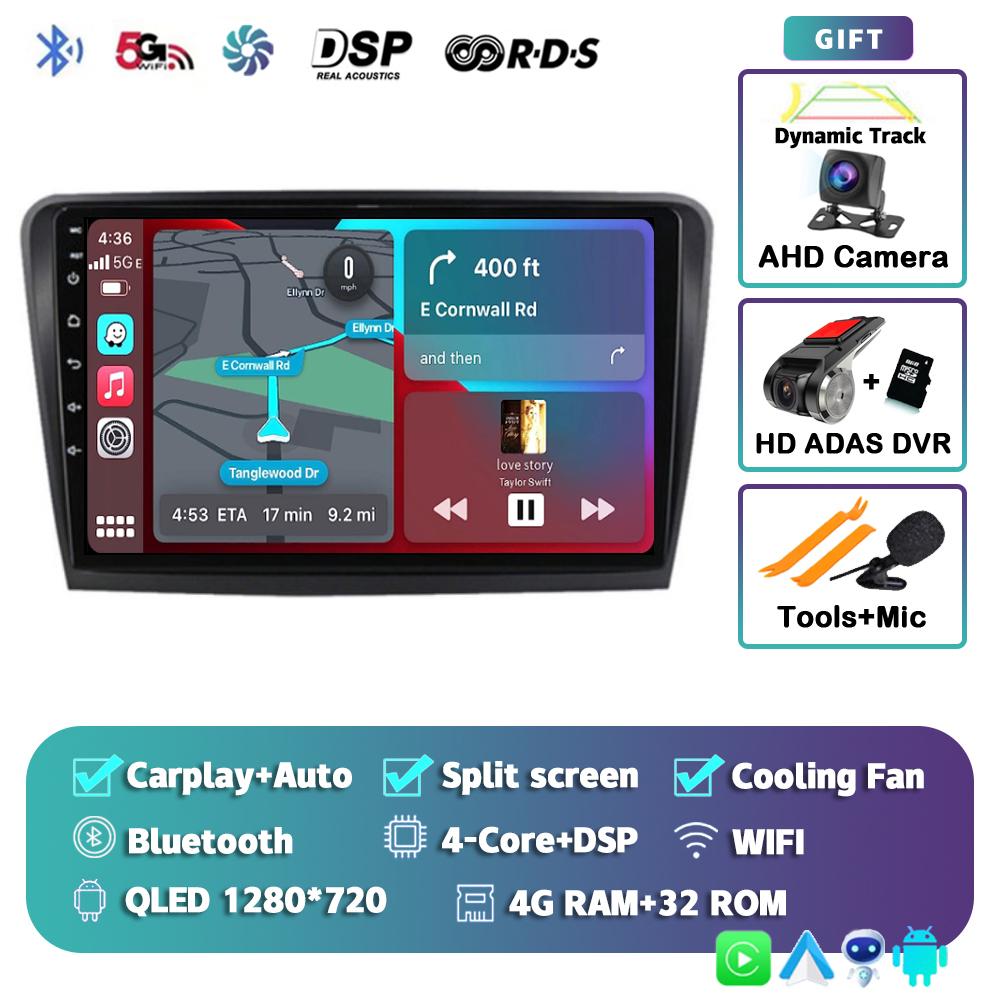 Android 14 Carplay Auto WIFI+4G Car Radio For Skoda Superb 2 B6 2008-2015 Multimedia GPS Video Player Stereo DSP Head Unit Audio