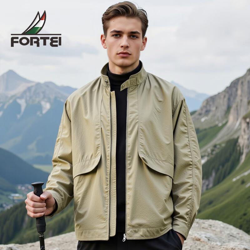 

Futing Men s American Style Workwear Stand Collar Jacket 3XL 56