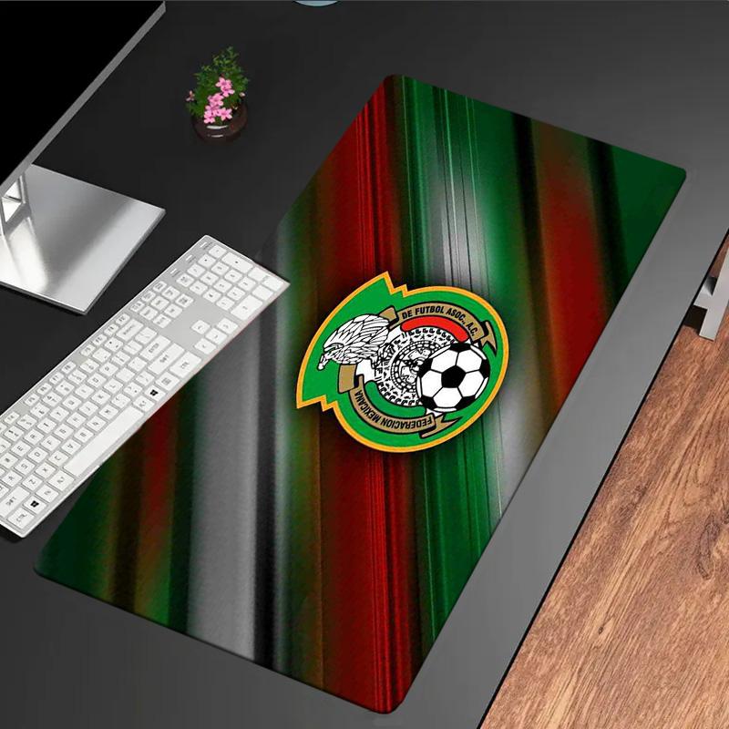 Mexico Football Emblem Mouse Pad, Rubber Base, Esports Desk Mat, Mouse Pad for Gamers and Office Use, Gaming Desk , Easy To Clean Mat