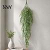 Realistic Plastic Vines 1/3/4Pcs Hanging Artificial Flower Decoration, UV Resistant Fake Fern & Floral Wedding Party Flowers Vine, Wall Faux