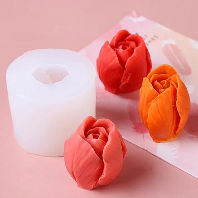 3D Tulpe DIY Blume Seife Silikon Kerzenform Handgemacht Schokolade Kuchen Silikonform Seifenformen Seifenherstellungszubehör