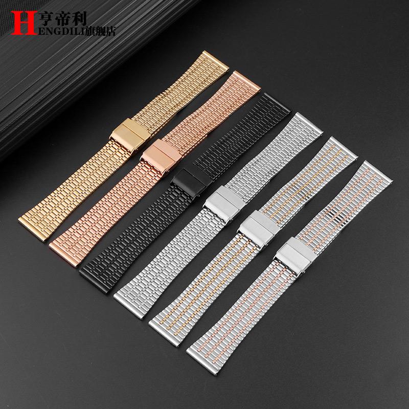 For Any Brand Quick Release Spring Bar Stainless Steel Watch Strap 18 20mm 22mm Safety Buckle Men Watchband Bracelet Accessories