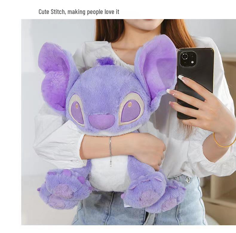 Large Purple Stitch Plush Toy - Perfect Gift for Girlfriend, Best Friend, Valentine's Day, or Birthday