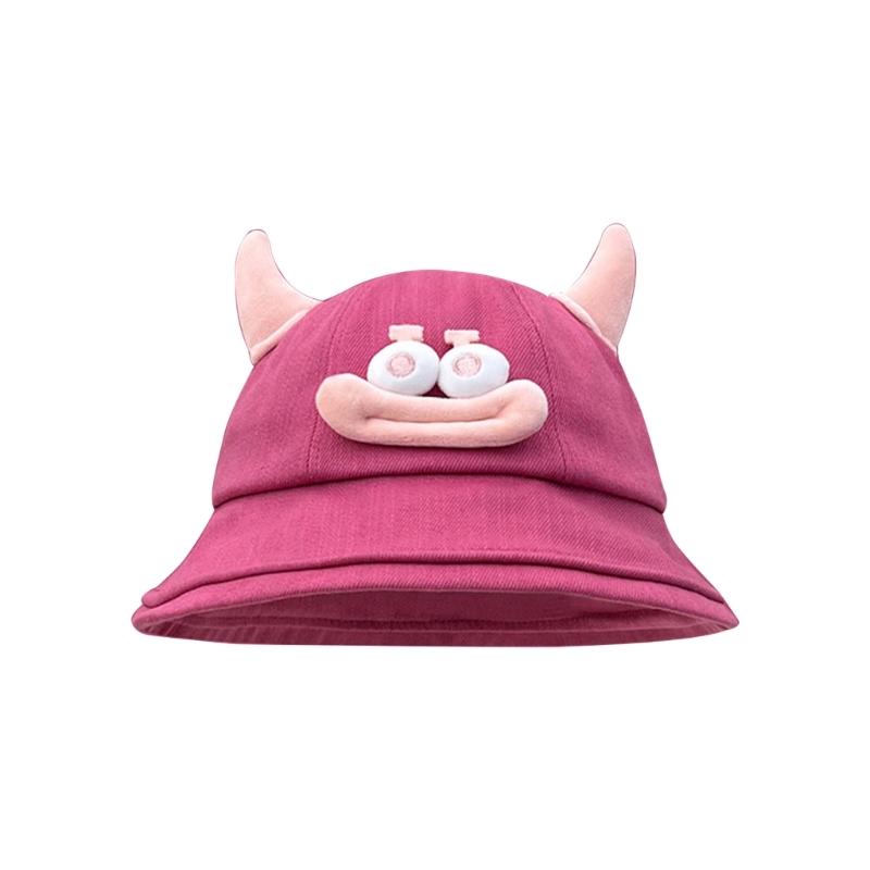 Cartoon Sun Hat with Plush Tentacles Women Photo Hat Outdoor Fishing Camping Hat
