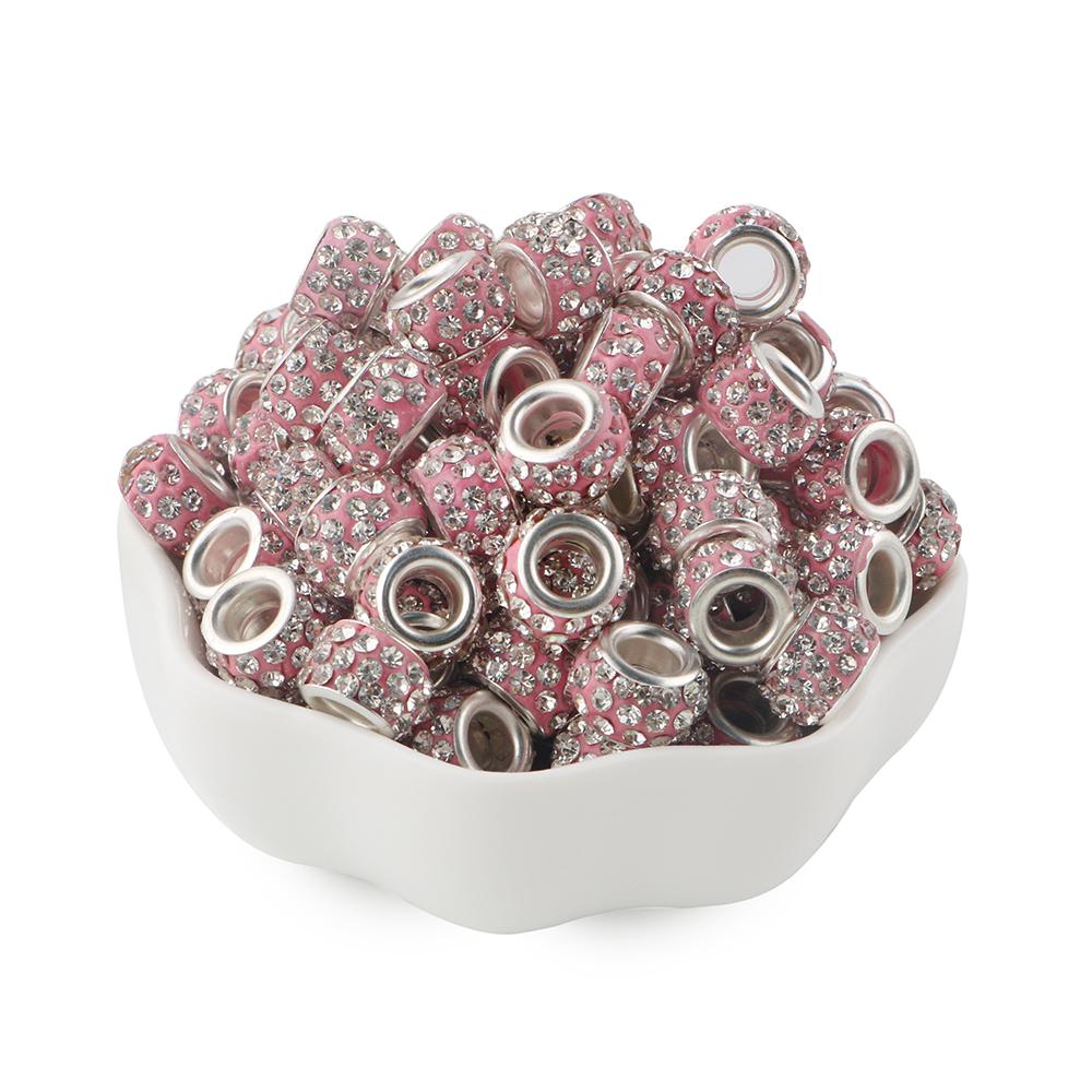 20Pcs 11.5mm Round Rhinestone Crystal Glass Big Hole Beads For Jewelry Making Charms For Bracelet Earrings Jewelry Accessories