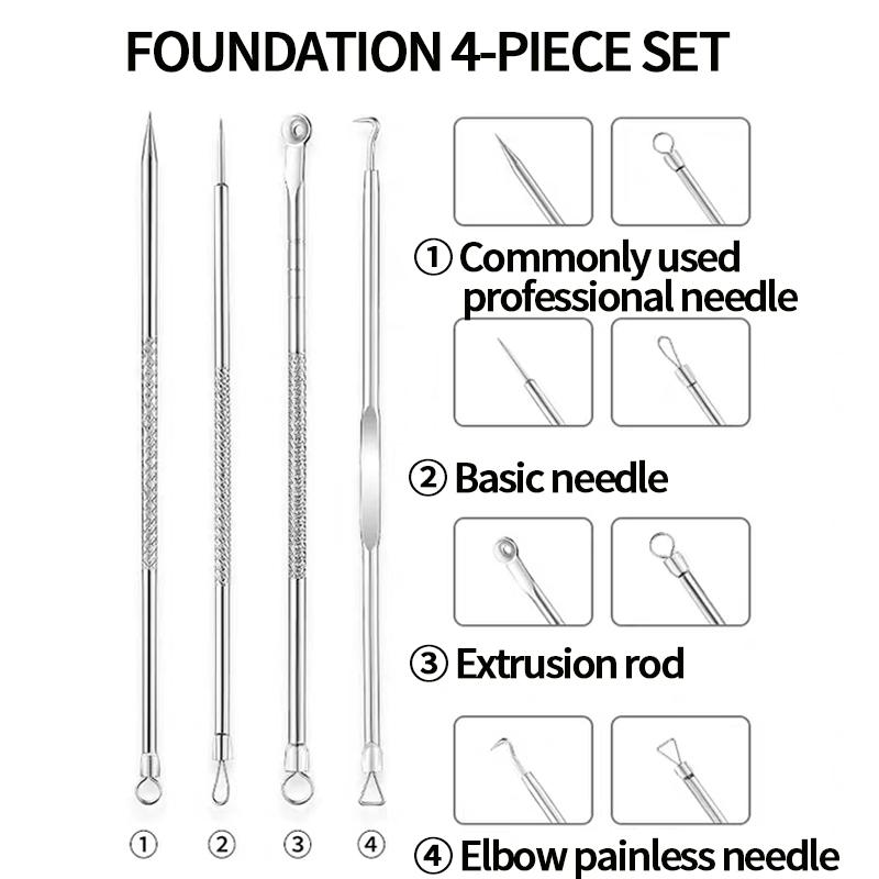 Xiaomi Acne Needle Blackhead Cell Clip Suit Double-Headed Acne Needle Acne Acne Removal Needle Tweezers Precision Acne Clip Acne Tool