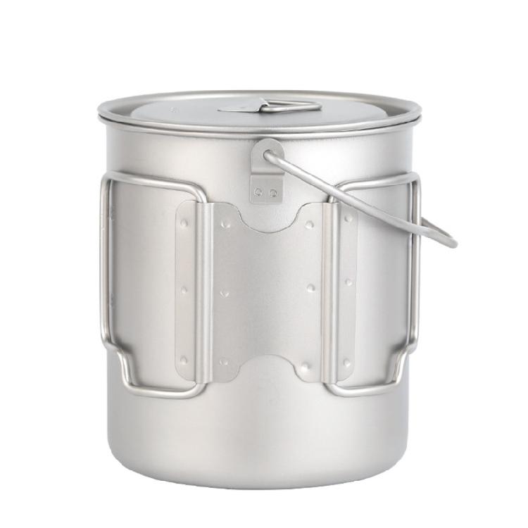 Tragbares Kochgeschirr mit großer Kapazität, Rucksack-Kochgeschirr, klappbarer Griff, Abendessen, Hängetopf für Outdoor-Aktivitäten