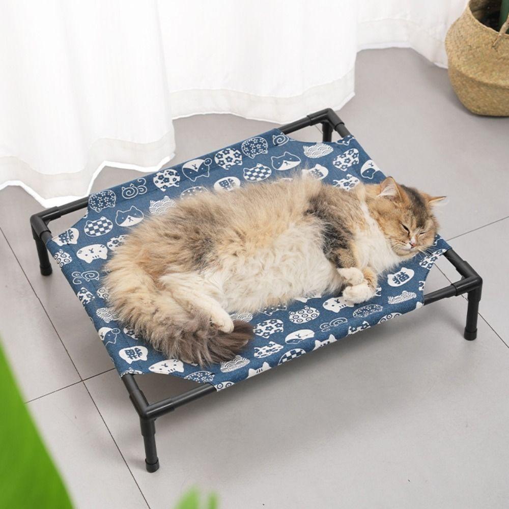 Detachable Pet Camping Bed Comfortable Cat Sofa Bed Cat Lounger Pet Cool Nest Outdoor Camping