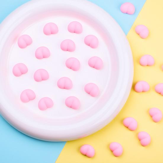 20Pcs Mini Pink Butt Squeeze Toy Stress Relief Soft Stretchy Small Ass Sensory Toy Anti-collision Pad DIY Decorative Relaxation Fidget