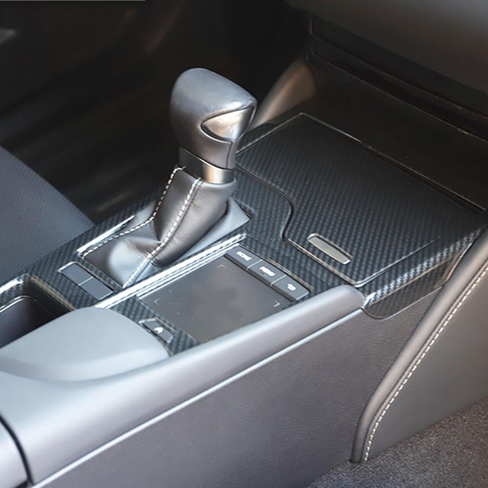 Kolfiberstil Växlingskontrollpanel Cover Trim För Lexus ES350 ES300H 2019-2021