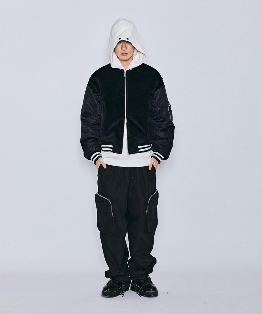 Millimillion Mudstone Velvet Ma-1 Jacket J08- Black