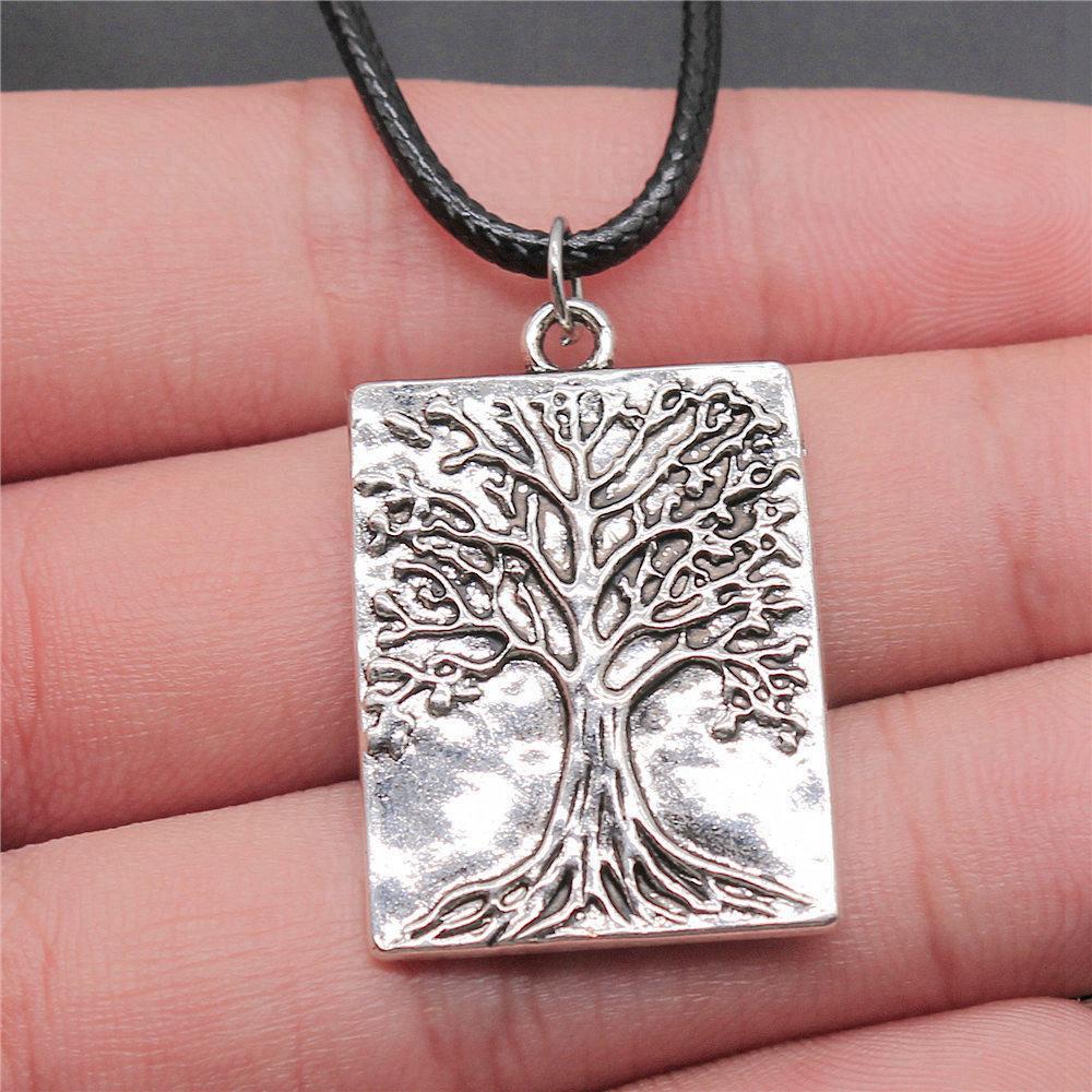 Tree of Life Nature Growth Pendant Antique Bronze Metal Daughter Choker Necklace Trendy Gift