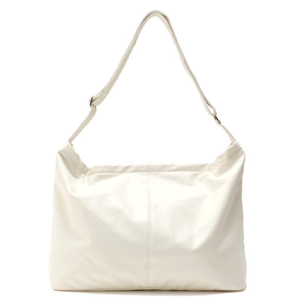 

Crossbody bag for women and for school or manmade shoulder for large ivory [Device] men, A4, work, loose, leather, bag, adults, lightweight, capacity,