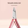 Stainless Steel Slanted Nail Clipper with Cuticle Scissors and Small Blade for Easy Trimming and Hangnail Removal
