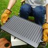 Plaque de cuisson double face en fer Chauffage rapide et uniforme Plaque de grill réversible pour camping en plein air Réchaud à gaz Cuisinière à induction
