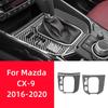 For Mazda CX-9 2016-2023 Real Carbon Fiber Car Interior Gear Shift Frame Cover Trim Auto Decor Sticker Center Console Protection