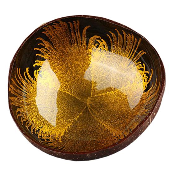 Splash Ink Coconut Shell Candy Storage Bowl Container Desk Ornament Home Decor