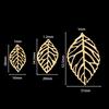 50Pcs/Lot Hollow Tree Leaves Charms Pendants for DIY Earrings Necklace Bracelet Jewelry Making Findings Accessories Supplies