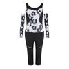 Womens/Ladies Abstract Floral Scoop Neck Ski Suit