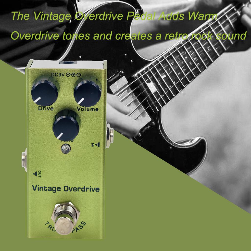 Electric Guitar Pedal Overdrive/ Distortion/Chorus/Delay/Tremolo Delay True Bypass, Durable Design for Versatile Tones
