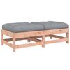 VidaXL Lot de 2 Repose-pieds de Jardin avec Coussins, Tabourets de Terrasse, Chaises de Patio, Meubles d'Extérieur, Bois 825588