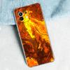 Phone Case For Xiaomi Mi 15 14 13 12 11 Lite 15T 13T 12T Pro Poco X7 X6 X5 Pro 5G X3 NFC F7 F6 F5 Clear Cover Flame Pattern