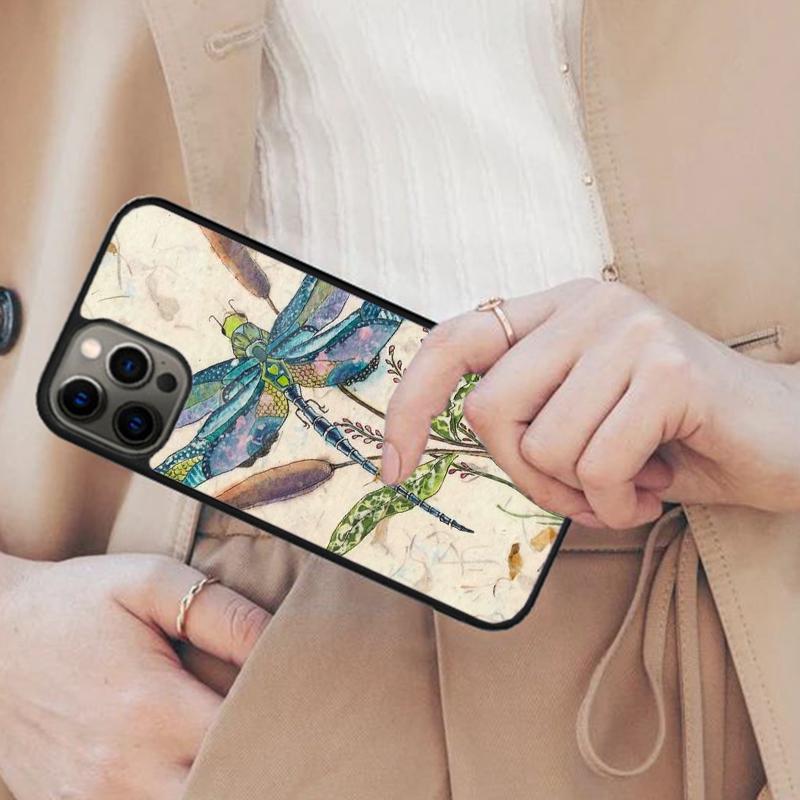 

Luxury Dragonfly Magnetic Phone Case For APPLE iPhone 17 Air 16 14 13 12 Pro Max 15 Plus Wireless Charge With MagSafe Cover iPhone 14