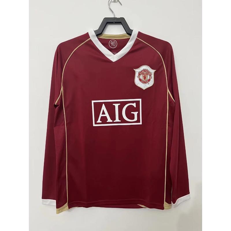 Camiseta retro de manga larga Camiseta de fútbol Real Madrid Manchester United Inglaterra Arsenal Portugal Inter de Milán AC camiseta réplica