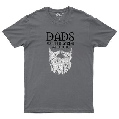 Dad With Beards Are Better Mens T Shirt Fathers Day Novelty Tee Top
