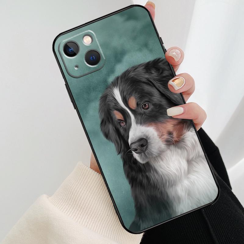 Funny Bernese Mountain Dog Phone Case For iPhone 17 Pro Max 16 15 14 11 12 13 Pro Max mini 15 16 Plus 16e 17 Air Cover